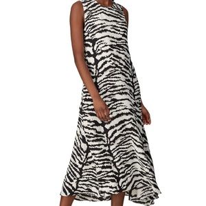 Victor Alfaro Zebra print crepe dress